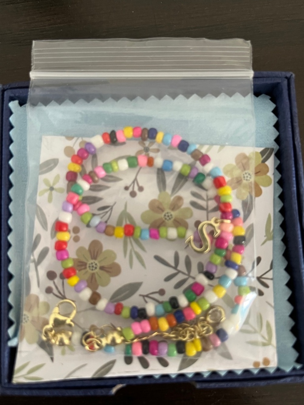 KidsMulticolor Beaded Necklace & Bracelet Set - Gold Accents